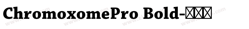 ChromoxomePro Bold字体转换